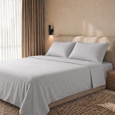 The White Stone Komplet Prześcieradeł 100% Bawełna Percale 200 Tc Ciemnoszary Prześcieradło Płaskie 250x295 Cm, Prześcieradło Z Gumką 180x200 Cm I 2 Poszewki Na P.. The White Stone Komplet Prześcieradeł 100% Bawełna Percale 200 Tc Ciemnoszary Prześcieradło Płaskie 250x295 Cm, Prześcieradło Z Gumką 180x200 Cm I 2 Poszewki Na P..