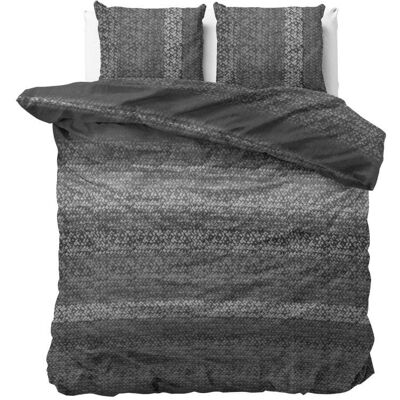 NADUVI - Gradient Knits - Szary - 220x240 cm - Zestaw poszewek na kołdrę NADUVI - Gradient Knits - Szary - 220x240 cm - Zestaw poszewek na kołdrę