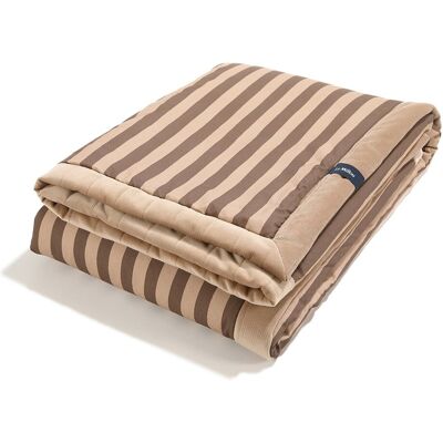 La Millou - Ciepły Koc Velvet STRIPES BROWN La Millou - Ciepły Koc Velvet STRIPES BROWN