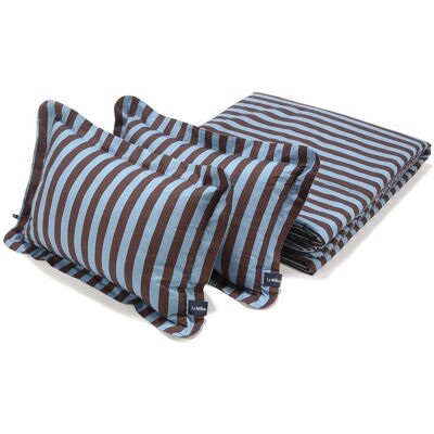 La Millou - Komplet Pościeli Bawełnianej STRIPES BLUE La Millou - Komplet Pościeli Bawełnianej STRIPES BLUE