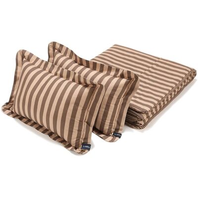 La Millou - Komplet Pościeli Bawełnianej STRIPES BROWN La Millou - Komplet Pościeli Bawełnianej STRIPES BROWN