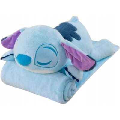 MAXER Lilo & Stich Maskotka Poduszka Przytulanka Stich Z Miękkim Kocykiem 45 Cm Stich MAXER Lilo & Stich Maskotka Poduszka Przytulanka Stich Z Miękkim Kocykiem 45 Cm Stich