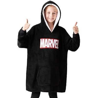 Inny producent Marvel Oversized Blanket Hoodie Dla Dzieci Avengers Captain America Iron Man Thor Hulk - Kolorowy I Ciepły Koc W Formie Bluzy Z Kapturem Inny producent Marvel Oversized Blanket Hoodie Dla Dzieci Avengers Captain America Iron Man Thor Hulk - Kolorowy I Ciepły Koc W Formie Bluzy Z Kapturem