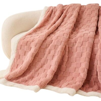 PerfectLife Miękki Ciepły Koc Duży Narzuta Dwustonna 200X230Cm Różowy PerfectLife Miękki Ciepły Koc Duży Narzuta Dwustonna 200X230Cm Różowy