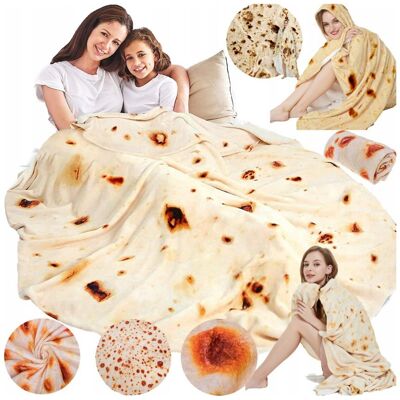 M-Import Miękki Koc Okrągły Tortilla Burrito Kocyk 190cm Prezent Narzuta M-Import Miękki Koc Okrągły Tortilla Burrito Kocyk 190cm Prezent Narzuta