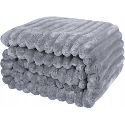 Inny producent MINKY Koc 150x200 cm Ciepły Miękki Koc Na Łóżko i Kanapę Szary Inny producent MINKY Koc 150x200 cm Ciepły Miękki Koc Na Łóżko i Kanapę Szary