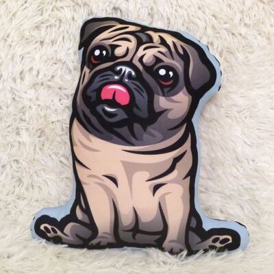 Psiakrew Mops Poduszka Beżowy Piesek Przytulanka Maskotka -Maxi Psiakrew Mops Poduszka Beżowy Piesek Przytulanka Maskotka -Maxi