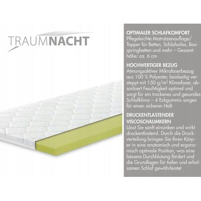 inna (Inny) Nakładka na materac Traumnacht 80x200 cm, wysokoelastycznz, ortopedyczna inna (Inny) Nakładka na materac Traumnacht 80x200 cm, wysokoelastycznz, ortopedyczna