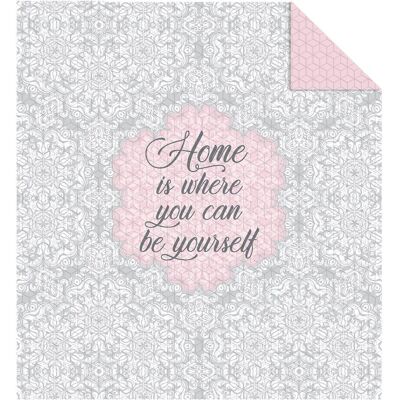 Detexpol Narzuta dekoracyjna 170x210 Holland K04 Glamour biała szara Dom jest tam gdzie możesz być sobą Home is where you can be yourself dwustronna Detexpol Narzuta dekoracyjna 170x210 Holland K04 Glamour biała szara Dom jest tam gdzie możesz być sobą Home is where you can be yourself dwustronna