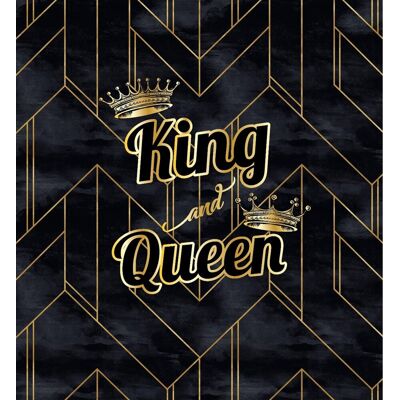 Detexpol Narzuta dekoracyjna 170x210 King&Queen; Król Królowa czarna złota szara K_59 112 Bedspread Detexpol Narzuta dekoracyjna 170x210 King&Queen; Król Królowa czarna złota szara K_59 112 Bedspread