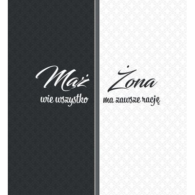 Detexpol Narzuta dekoracyjna 170x210 Mąż Żona biała czarna szara K_58 112 Bedspread Detexpol Narzuta dekoracyjna 170x210 Mąż Żona biała czarna szara K_58 112 Bedspread