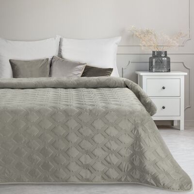Eurofirany Narzuta dekoracyjna SOFIA 5 PREMIUM 170x210 srebrna geometryczny wzór Eurofirany Narzuta dekoracyjna SOFIA 5 PREMIUM 170x210 srebrna geometryczny wzór
