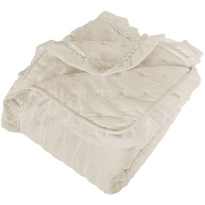 Markizeta Narzuta dekoracyjna z falbanką elegancka pikowana Werona 170x210 ecru Markizeta Narzuta dekoracyjna z falbanką elegancka pikowana Werona 170x210 ecru