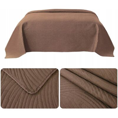Lozkoholicy.pl NARZUTA kapa pled 200x220 PIKOWANA tłoczona MIKROFIBRA Federico BRĄZOWA Lozkoholicy.pl NARZUTA kapa pled 200x220 PIKOWANA tłoczona MIKROFIBRA Federico BRĄZOWA