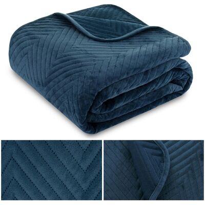 Lozkoholicy.pl Narzuta Na Łóżko Kanapę 200x220 Welurowa Velvet Pikowana Kapa Caden Granat Lozkoholicy.pl Narzuta Na Łóżko Kanapę 200x220 Welurowa Velvet Pikowana Kapa Caden Granat