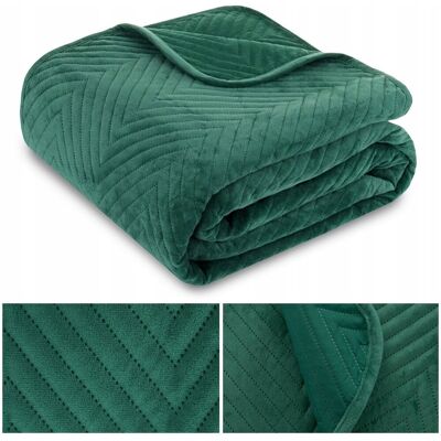 Lozkoholicy.pl NARZUTA na łóżko kanapę 200x220 WELUROWA velvet pikowana kapa Caden ZIELONA Lozkoholicy.pl NARZUTA na łóżko kanapę 200x220 WELUROWA velvet pikowana kapa Caden ZIELONA