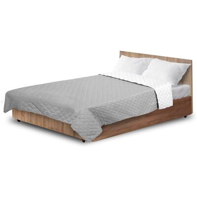 UNKNOWN - 160x200 - Szary-Biały - Dwustronny - Bedspread UNKNOWN - 160x200 - Szary-Biały - Dwustronny - Bedspread