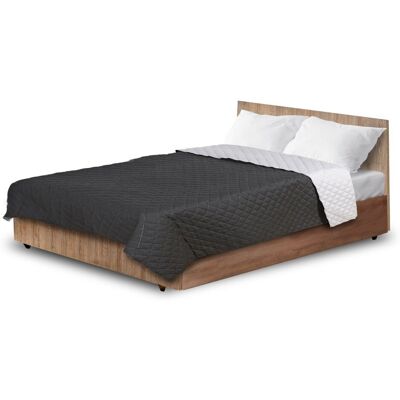UNKNOWN - Ultrasuoni - Szary/ czarny - 220x240 cm - Bedspread UNKNOWN - Ultrasuoni - Szary/ czarny - 220x240 cm - Bedspread