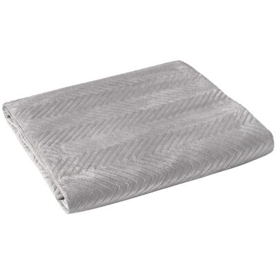 Mesa Narzuta na łóżko pikowana velvetowa Lux jodełka 170x210 szara 01 Mesa Narzuta na łóżko pikowana velvetowa Lux jodełka 170x210 szara 01