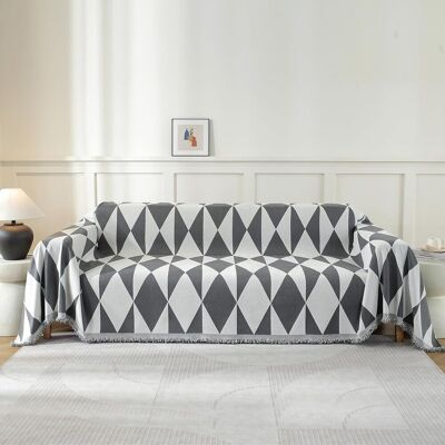 Inny producent Narzuta na Sofę i Kanapę Miękka i Wytrzymała Czarno Biała 180x280 cm Inny producent Narzuta na Sofę i Kanapę Miękka i Wytrzymała Czarno Biała 180x280 cm