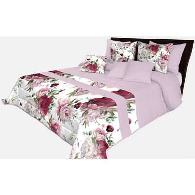 Mariall Design Narzuta Pikowana, 170X210, Różowa W Kwiaty, Nmr-004 Mariall Design Narzuta Pikowana, 170X210, Różowa W Kwiaty, Nmr-004