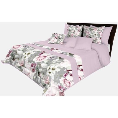 Mariall Design Narzuta Pikowana, 260X240, Różowa W Kwiaty, Nmr-026 Mariall Design Narzuta Pikowana, 260X240, Różowa W Kwiaty, Nmr-026