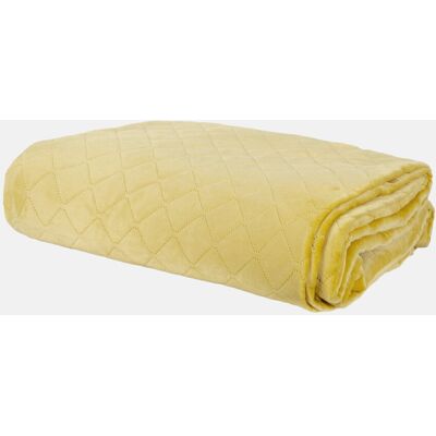 Essex Narzuta pikowana Harmony velvetowa 170x210 żółta Essex Narzuta pikowana Harmony velvetowa 170x210 żółta