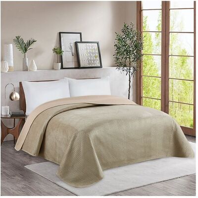 Mesa Narzuta pikowana nowoczesna velvet 200x220 Premium brązowa 114 Mesa Narzuta pikowana nowoczesna velvet 200x220 Premium brązowa 114