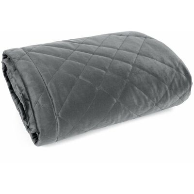 Eurofirany Narzuta Welwetowa RIA6 170x210 cm Stalowy Glamour Eurofirany Narzuta Welwetowa RIA6 170x210 cm Stalowy Glamour