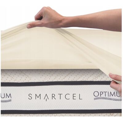 Ochraniacz i Prześcieradło 2 w 1 OPTIMUM 90x200 Smartcell ECRU Ochraniacz i Prześcieradło 2 w 1 OPTIMUM 90x200 Smartcell ECRU