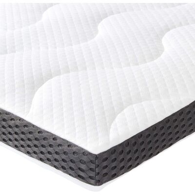Amazon Basics Nakładka na materac 100x200cm - Żelowa pianka, Biała Amazon Basics Nakładka na materac 100x200cm - Żelowa pianka, Biała
