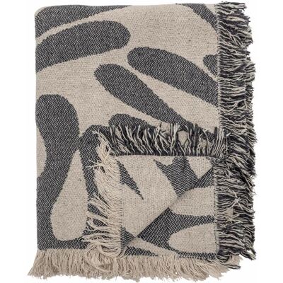 Plaid Bloomingville Alk in Cotone Riciclato Blu – L160 x P130 cm, Con Frange Decorative Plaid Bloomingville Alk in Cotone Riciclato Blu – L160 x P130 cm, Con Frange Decorative