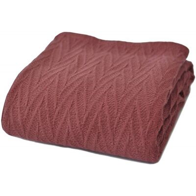 Decovena Pled Koc W Jodełkę Marcus 130X170 Ciemny Róż Teracota Decovena Pled Koc W Jodełkę Marcus 130X170 Ciemny Róż Teracota
