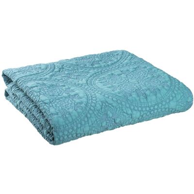 Clayre & Eef Pled Turkusowy Narzuta Na Łóżko Stonewashed 150 X 150 Clayre & Eef Pled Turkusowy Narzuta Na Łóżko Stonewashed 150 X 150