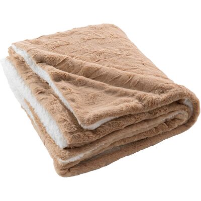 U10 Pluszowy koc ze sztucznego futra, SAND - 125x150 cm U10 Pluszowy koc ze sztucznego futra, SAND - 125x150 cm