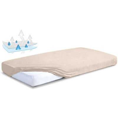 Matex Podkład higieniczny 160x200x20 frotte beżowy nieprzemakalne prześcieradło z gumką do łóżeczek przystawnych Matex Podkład higieniczny 160x200x20 frotte beżowy nieprzemakalne prześcieradło z gumką do łóżeczek przystawnych