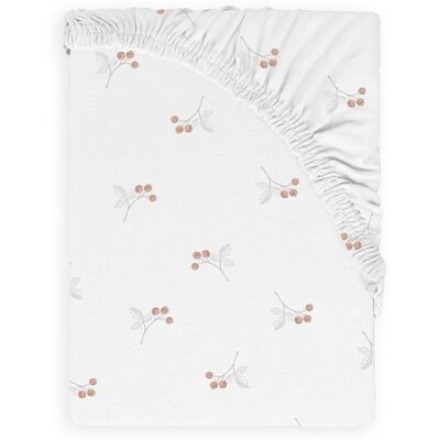 BabyMatex Podkład higieniczny 60x120x10 jersey biały liście nieprzemakalne prześcieradło z gumką do łóżeczek przystawnych BabyMatex Podkład higieniczny 60x120x10 jersey biały liście nieprzemakalne prześcieradło z gumką do łóżeczek przystawnych
