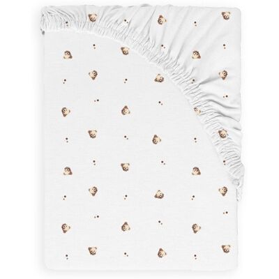 BabyMatex Podkład higieniczny 60x120x10 jersey biały misie nieprzemakalne prześcieradło z gumką do łóżeczek przystawnych BabyMatex Podkład higieniczny 60x120x10 jersey biały misie nieprzemakalne prześcieradło z gumką do łóżeczek przystawnych