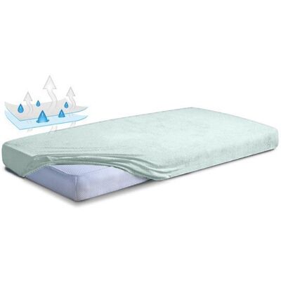 BabyMatex Podkład higieniczny 70x140x10 frotte miętowy nieprzemakalne prześcieradło z gumką do łóżeczek przystawnych BabyMatex Podkład higieniczny 70x140x10 frotte miętowy nieprzemakalne prześcieradło z gumką do łóżeczek przystawnych