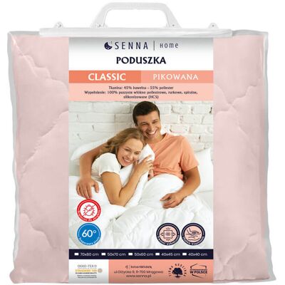 INTER WIDEX Sp. z o. o. Poduszka 40×45 CLASSIC Pikowana Antyalergiczna Róż - 40×45 INTER WIDEX Sp. z o. o. Poduszka 40×45 CLASSIC Pikowana Antyalergiczna Róż - 40×45