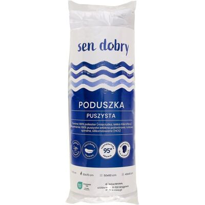 Inter - Widex Poduszka antyalergiczna pikowana Sen Dobry 50x70 puszysta biała Inter - Widex Poduszka antyalergiczna pikowana Sen Dobry 50x70 puszysta biała
