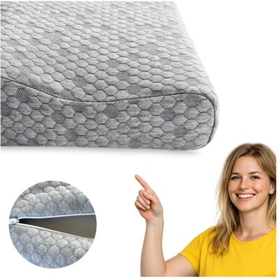 Manufaktura Materacy Poduszka do spania na boku profilowana memory komfort snu 30x50 Harmoony Manufaktura Materacy Poduszka do spania na boku profilowana memory komfort snu 30x50 Harmoony