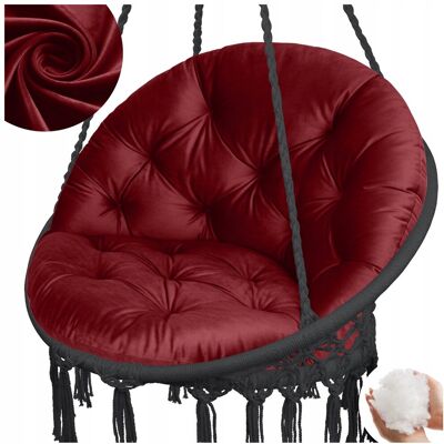 Domarex Poduszka Na Huśtawkę Wiszącą Fotel Bocianie Gniazdo Velvet Bordo Do Domu Domarex Poduszka Na Huśtawkę Wiszącą Fotel Bocianie Gniazdo Velvet Bordo Do Domu