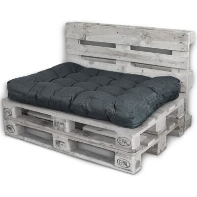 BITUXX Poduszka na meble ogrodowe pikowana czarna 120x80 BITUXX Poduszka na meble ogrodowe pikowana czarna 120x80