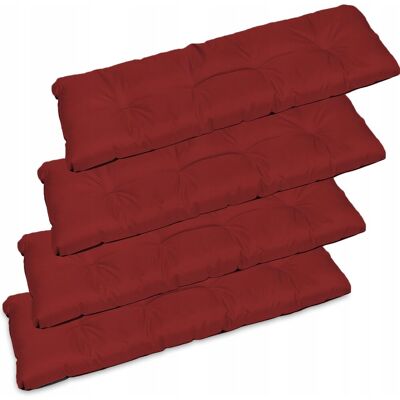 SuperKissen24 Poduszka Ogrodowa Na Ławkę 120X38 - 4 Sztuki Bordo SuperKissen24 Poduszka Ogrodowa Na Ławkę 120X38 - 4 Sztuki Bordo