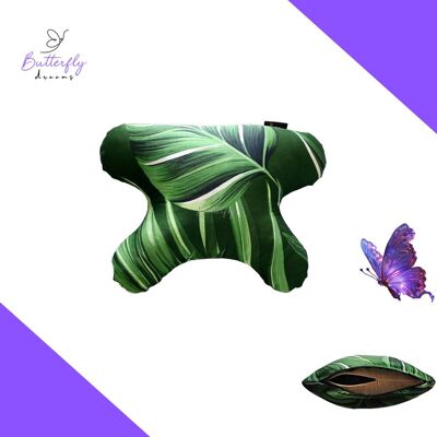 ButterflyDreams Poduszka przeciwzmarszczkowa z łuską gryki Butterfly Zielona Bawełna Satynowa ButterflyDreams Poduszka przeciwzmarszczkowa z łuską gryki Butterfly Zielona Bawełna Satynowa