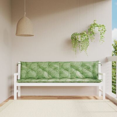 VMP Poduszki na ławki ogrodowe, 2 szt., wzór w liście, 200x50x7 cm VMP Poduszki na ławki ogrodowe, 2 szt., wzór w liście, 200x50x7 cm