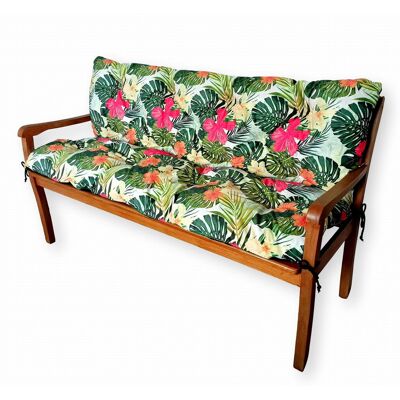 4L Textil Poduszki Na Meble Ogrodowe Z Oparciem, 180x50x50 Cm, Tropic Zielony 4L Textil Poduszki Na Meble Ogrodowe Z Oparciem, 180x50x50 Cm, Tropic Zielony