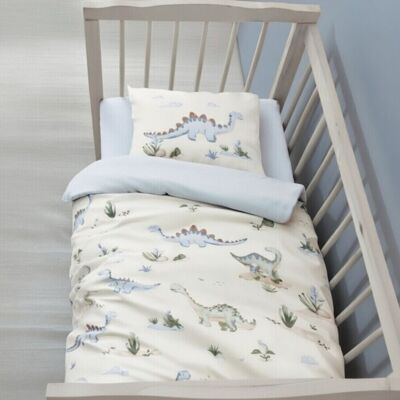 Inny producent Pościel 100% bawełna 22 Owce - BABY niebieski dinozaur - kołdra 100x150 + 2 poszewki + prześcieradło Inny producent Pościel 100% bawełna 22 Owce - BABY niebieski dinozaur - kołdra 100x150 + 2 poszewki + prześcieradło