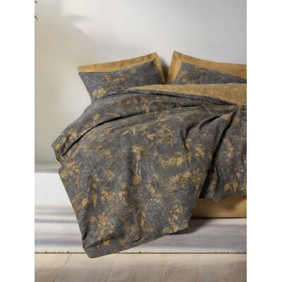Inny producent Pościel 100% bawełna 22 Owce - DUAL musztarda + grafit kołdra 160x200 + poszewka + prześcieradło Inny producent Pościel 100% bawełna 22 Owce - DUAL musztarda + grafit kołdra 160x200 + poszewka + prześcieradło